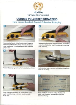Cách tăng dây đai composite bằng dụng cụ tăng đai