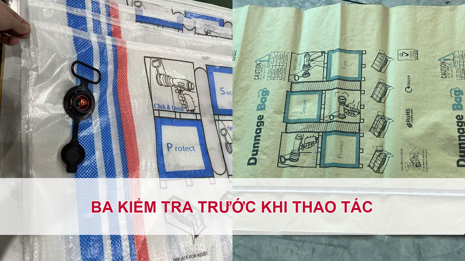 3 kiểm tra trước khi thao tác khi sử dụng túi khí chèn container