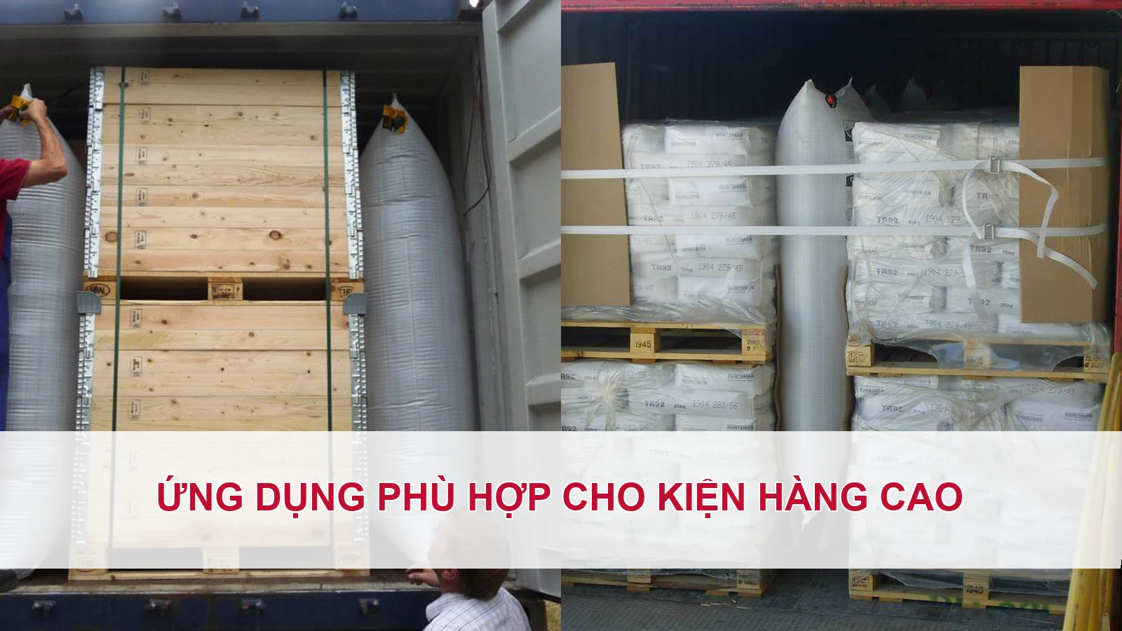 Ứng dụng phù hợp cho kiện hàng cao