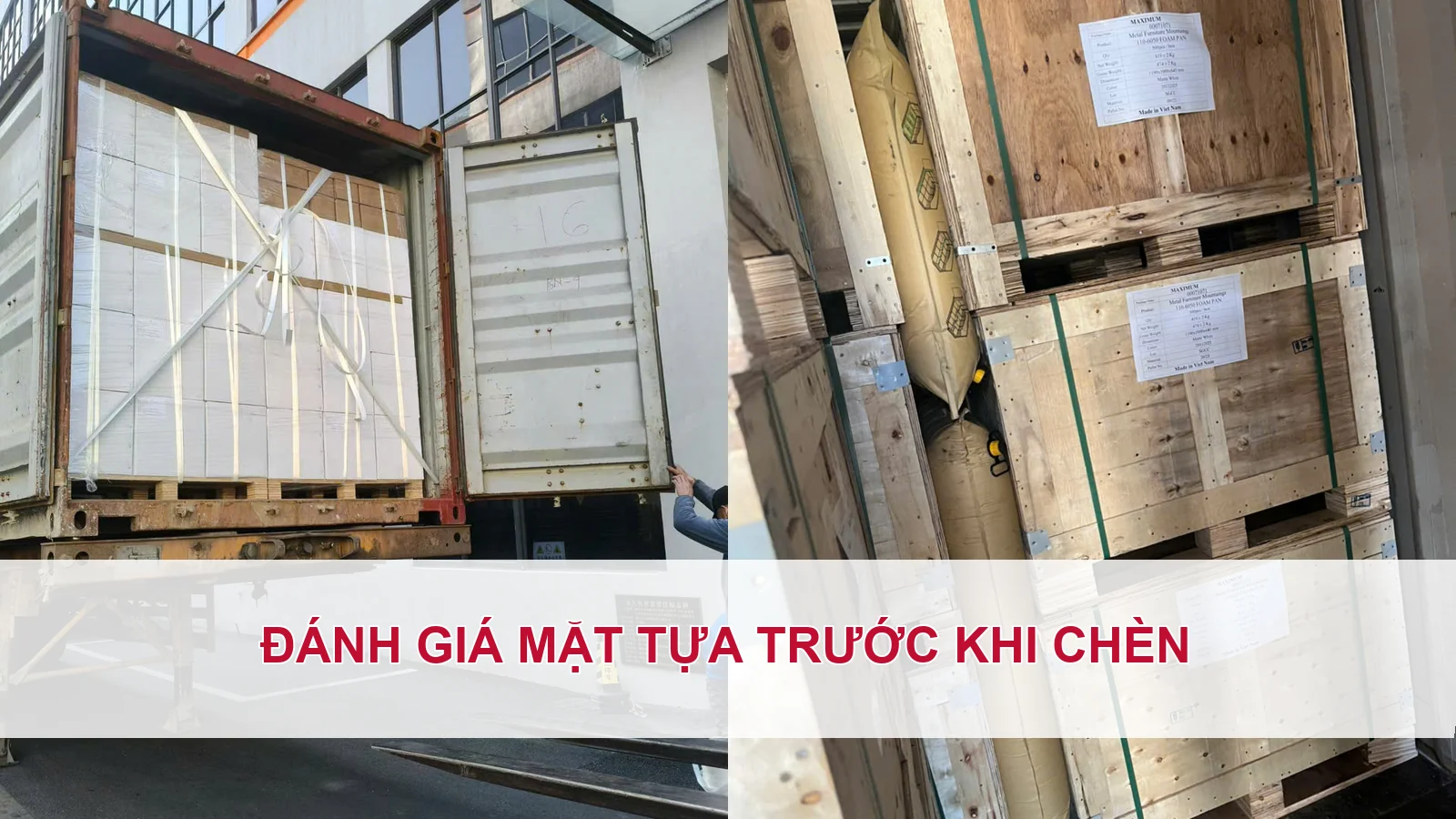 Đánh giá mặt tựa trước khi chèn