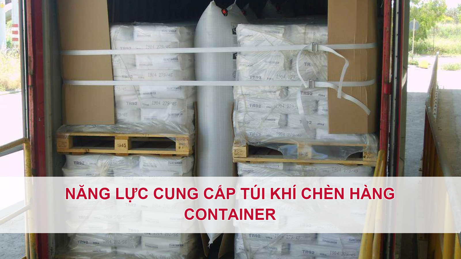 Năng lực cung cấp túi khí chèn hàng container