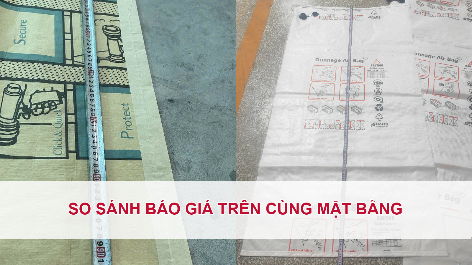 So sánh báo giá trên cùng mặt bằng