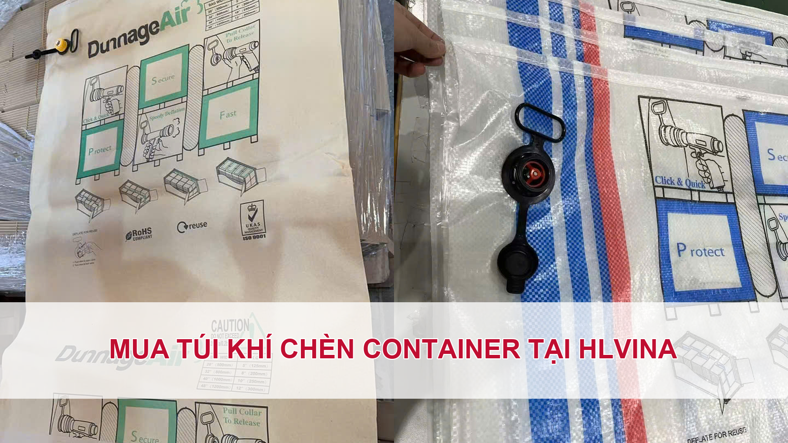 Mua túi khí chèn container tại HLVINA